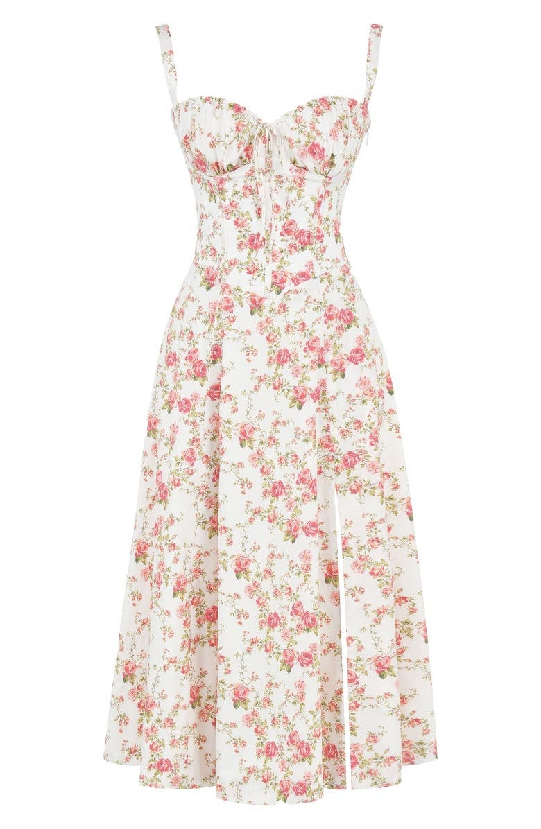 Floral Bustier Midriff Waist Shaper Dress – LuxuryTrends